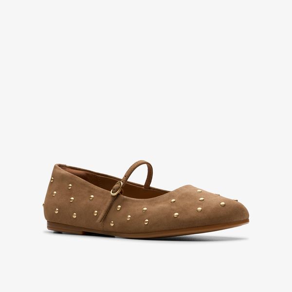 Womens Livia Stud Walnut Mary Janes Shoes - Image 3