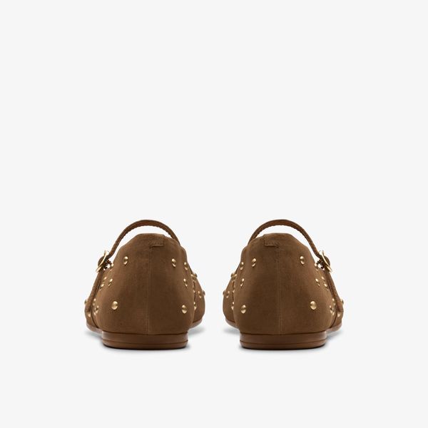 Womens Livia Stud Walnut Mary Janes Shoes - Image 5