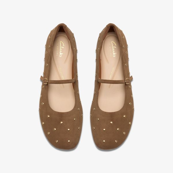 Womens Livia Stud Walnut Mary Janes Shoes - Image 6