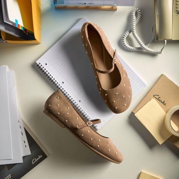 Womens Livia Stud Walnut Mary Janes Shoes - Image 2