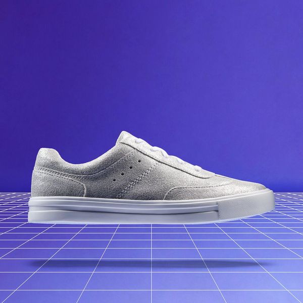 Womens Makea Court Metallic Leather Sneakers - Image 7