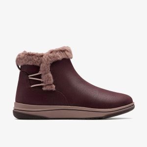 Womens Breeze Fur Merlot Ankle Boots