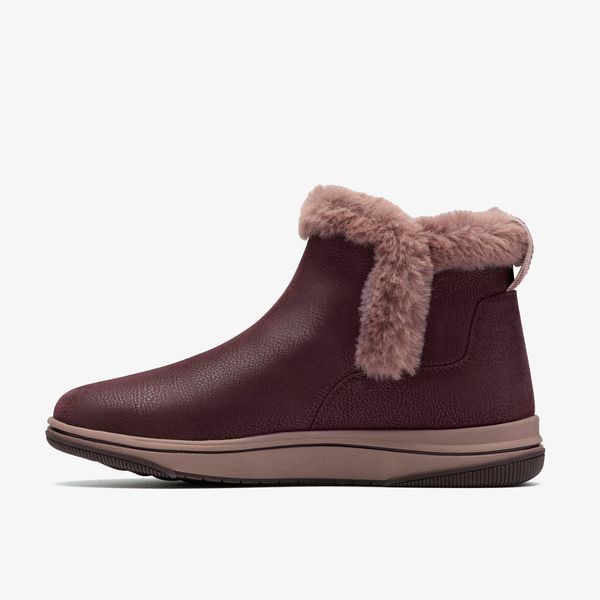 Womens Breeze Fur Merlot Ankle Boots - Image 2