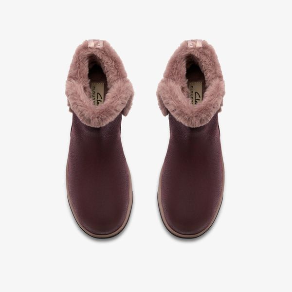 Womens Breeze Fur Merlot Ankle Boots - Image 6