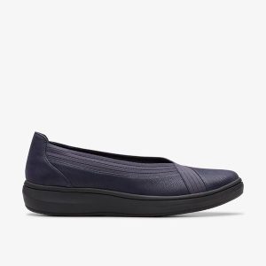 Womens BreezeSky Air Navy Textile Slip-Ons