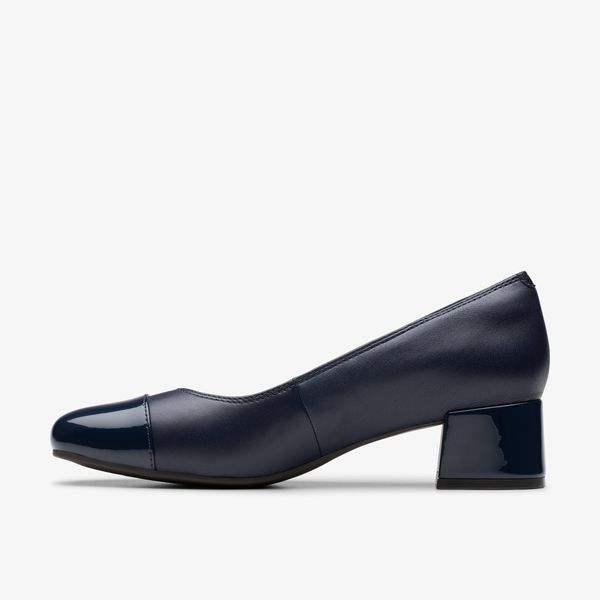 Womens Iridessa May Navy Leather Pumps - Image 2