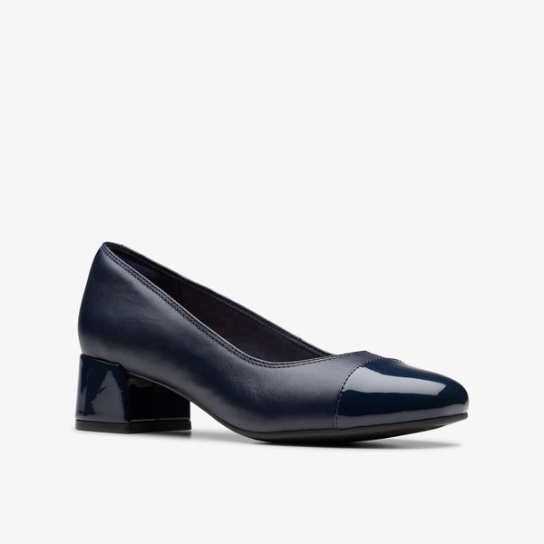 Womens Iridessa May Navy Leather Pumps - Image 4