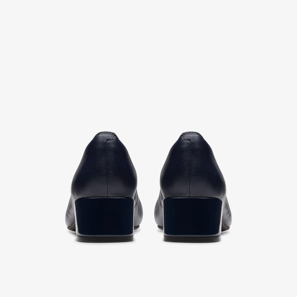Womens Iridessa May Navy Leather Pumps - Image 5