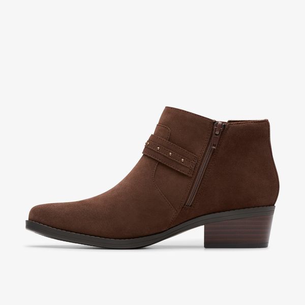 Womens Danyelle Wish Brown Suede Ankle Boots - Image 2