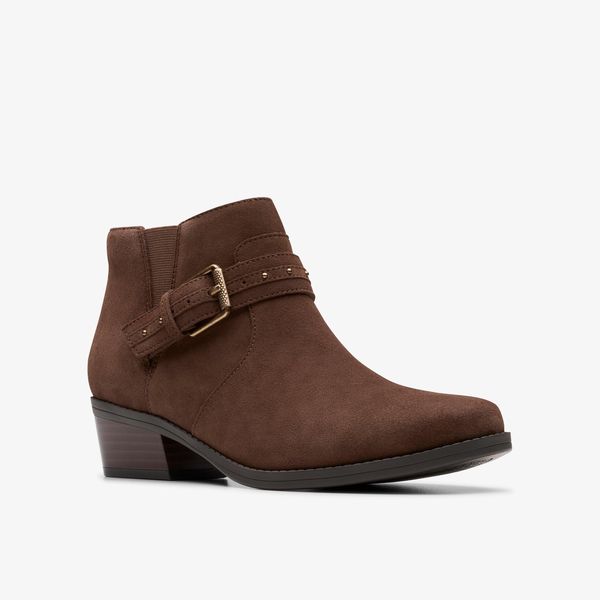 Womens Danyelle Wish Brown Suede Ankle Boots - Image 4