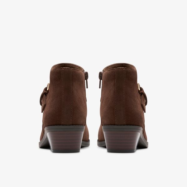 Womens Danyelle Wish Brown Suede Ankle Boots - Image 5