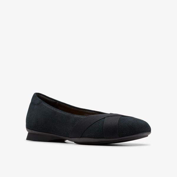 Womens Jazmynn Gem Black Suede Slip-Ons - Image 4
