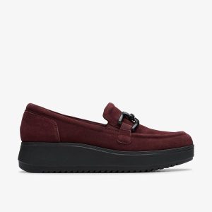 Womens Zylah Top Plum Suede Slip-Ons