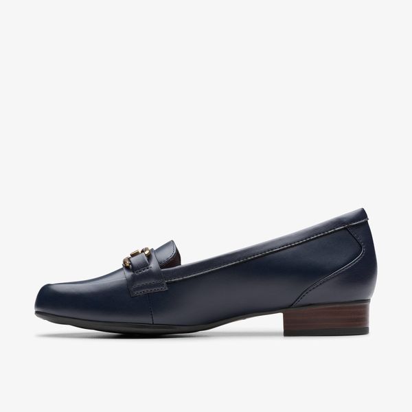Womens Juliet Echo Navy Leather Loafers - Image 2