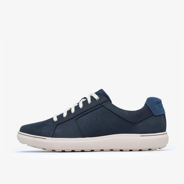 Mens Mapstone Tie Navy Nubuck Sneakers - Image 2