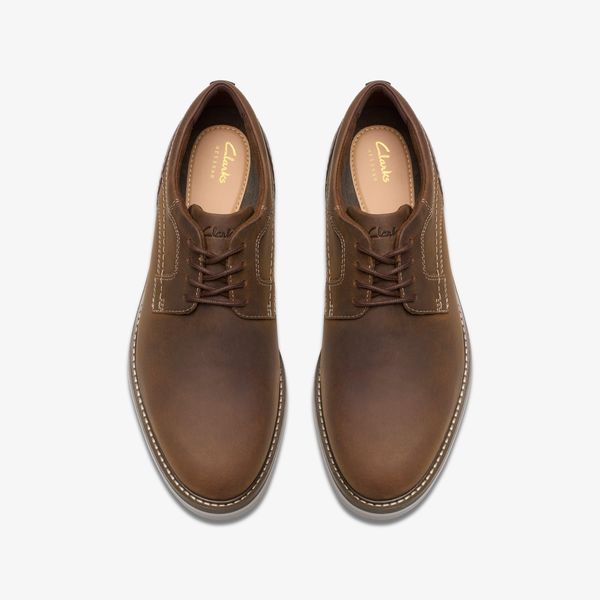 Mens Monahan Plain Beeswax Leather Oxford - Image 6