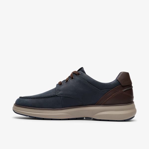 Mens Mullan Moc Navy Leather Shoes - Image 2