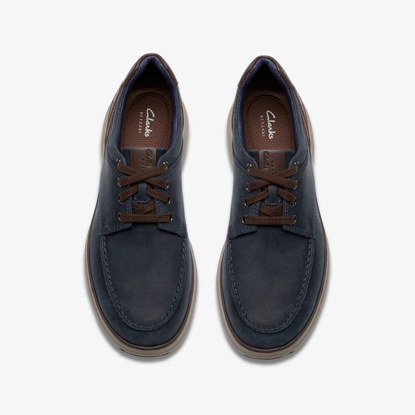Mens Mullan Moc Navy Leather Shoes - Image 6