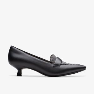 Womens Scarlyt Mabel Black Interest Leather Loafers