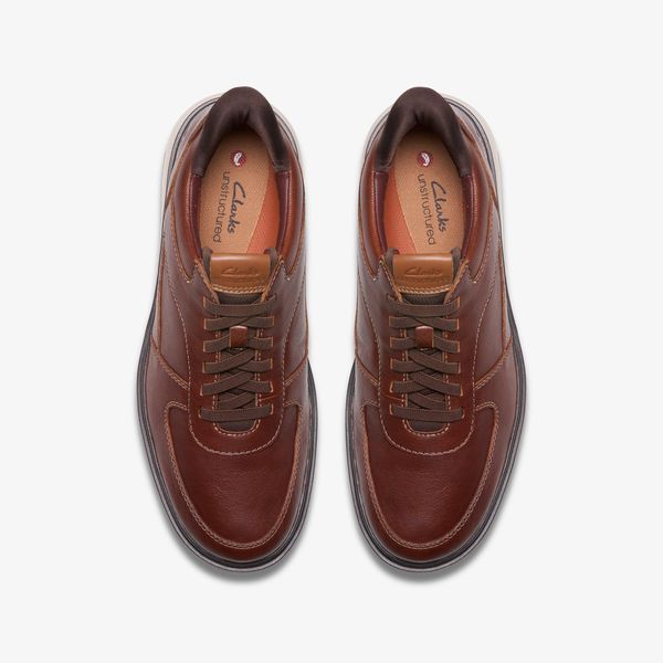 Mens Un Briley Tie Dark Tan Shoes - Image 6