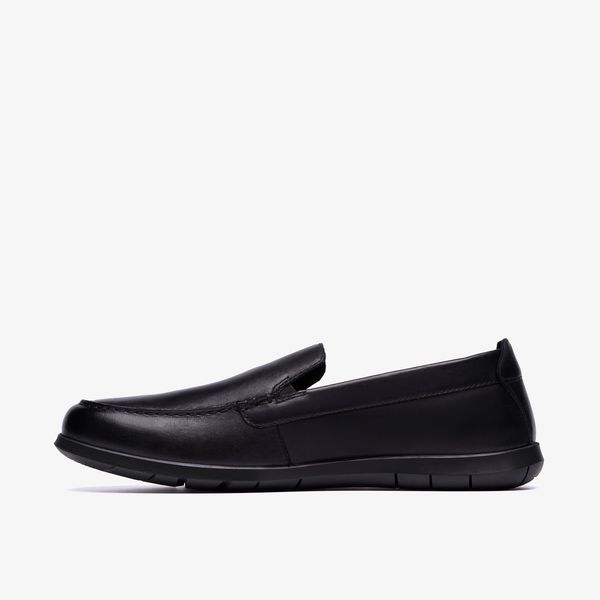Mens Flexway Step Black Smooth Loafers - Image 3