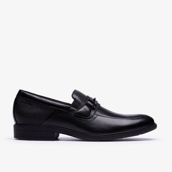 Mens Steadwell Bit Black Leather Loafers