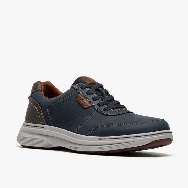 Mens Craftwell Lace Navy Leather Shoes - Image 4