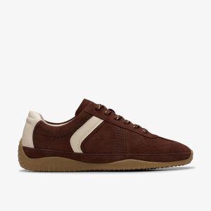 Womens Meridor Lo Brown Suede Sneakers