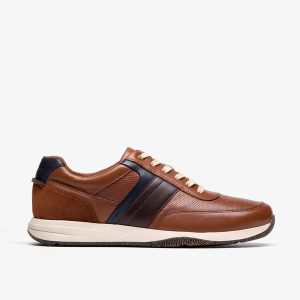 Mens Townview Style Tan Leather Shoes