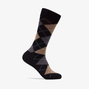 Mens Argyle Khaki Socks
