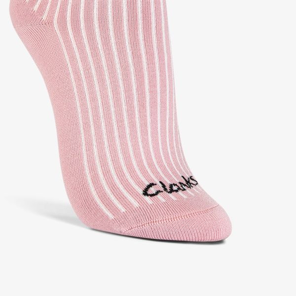 Womens Ribbed Roll Top Mauve Socks - Image 3