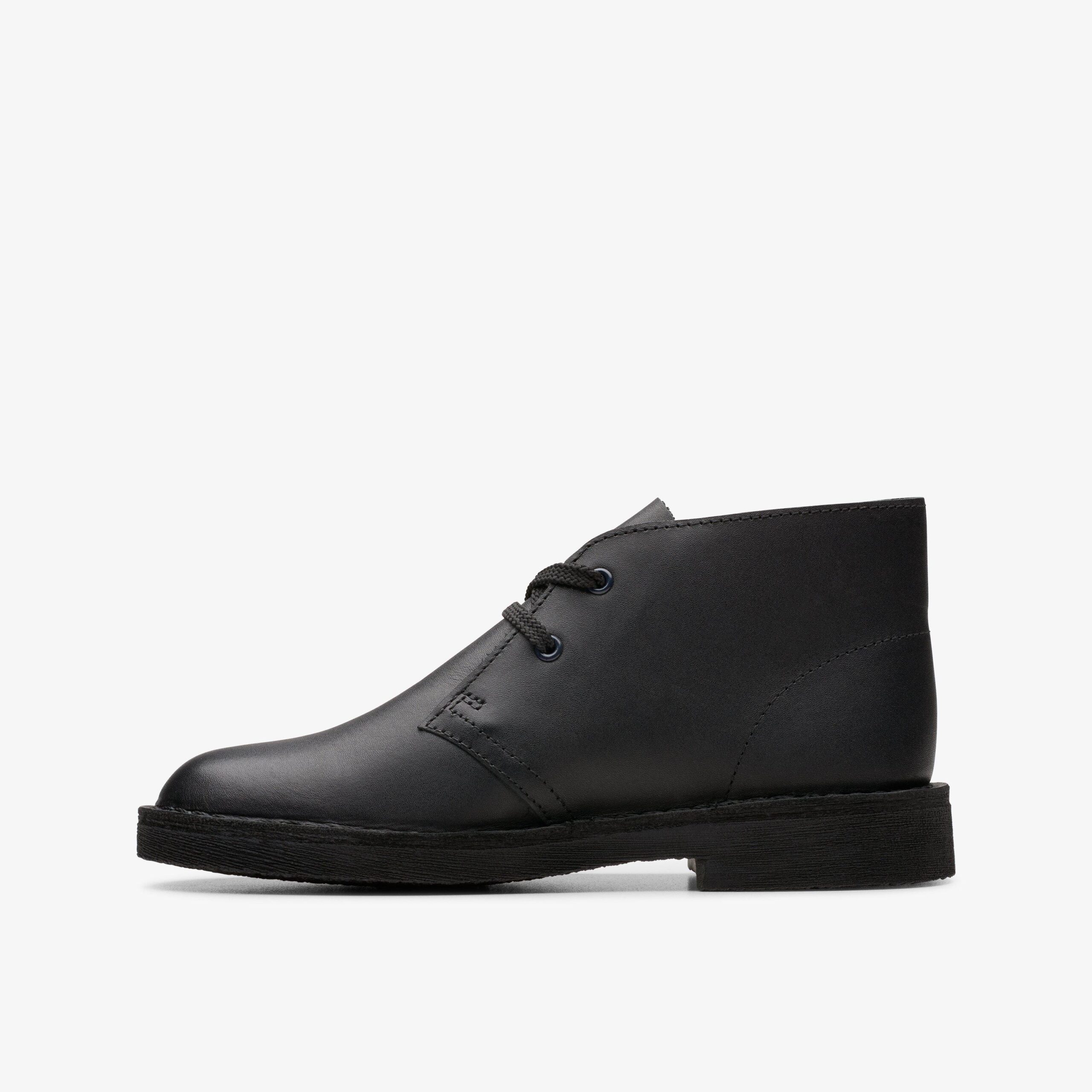 Desert Boot Older Black Leather - Image 2
