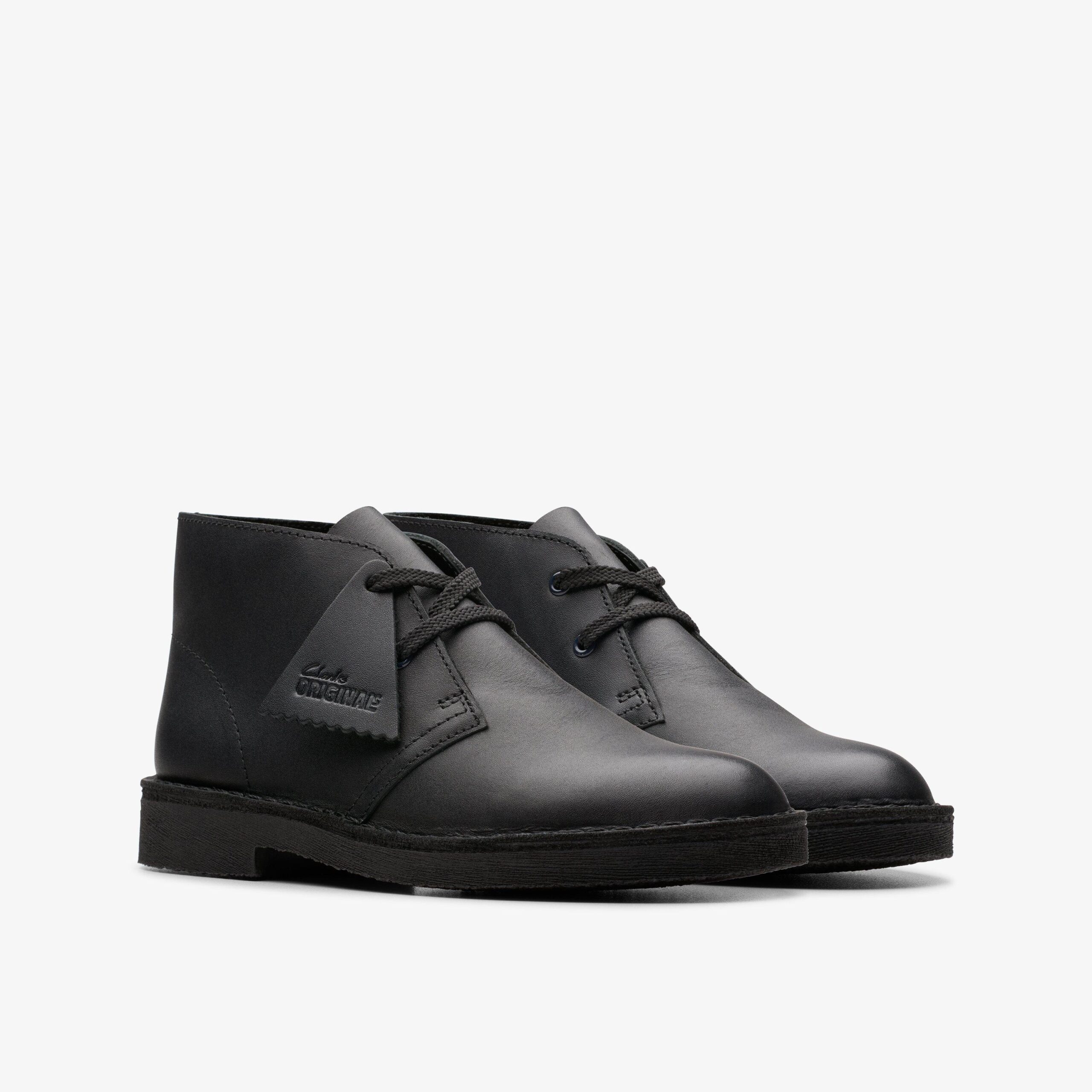 Desert Boot Older Black Leather - Image 4