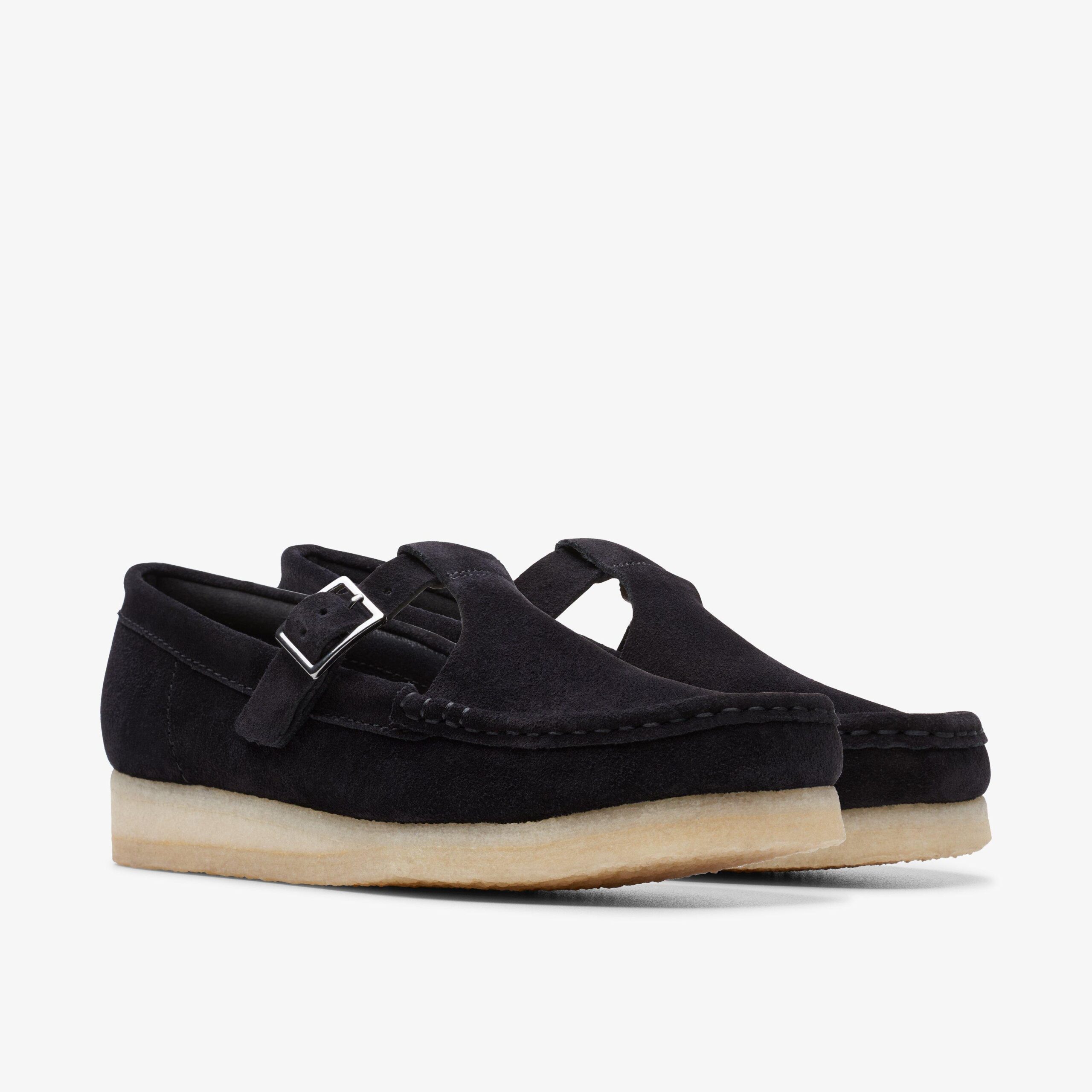 Wallabee T-Bar Black Suede - Image 3