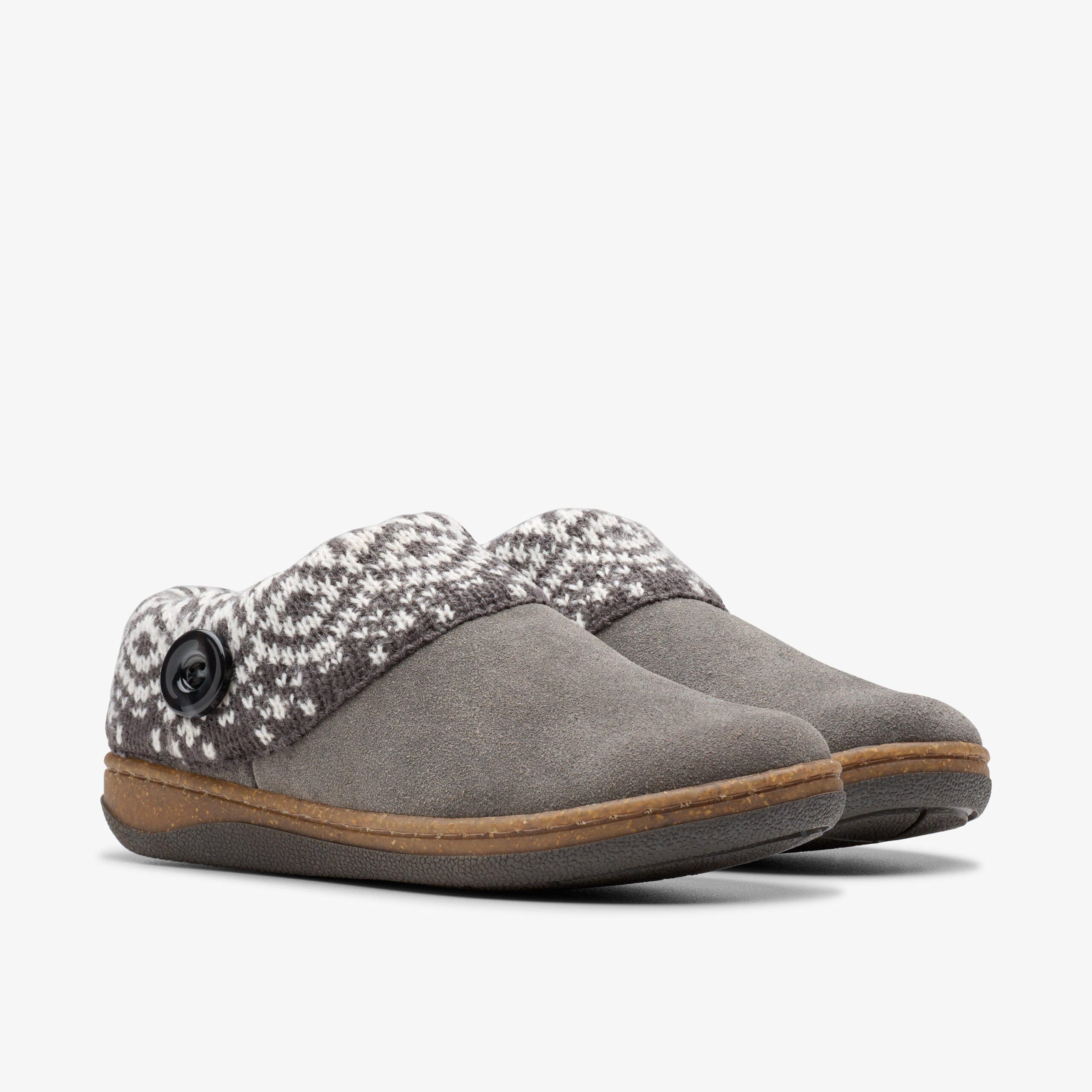 Willowdean Sweater Slippers Dark Grey - Image 4