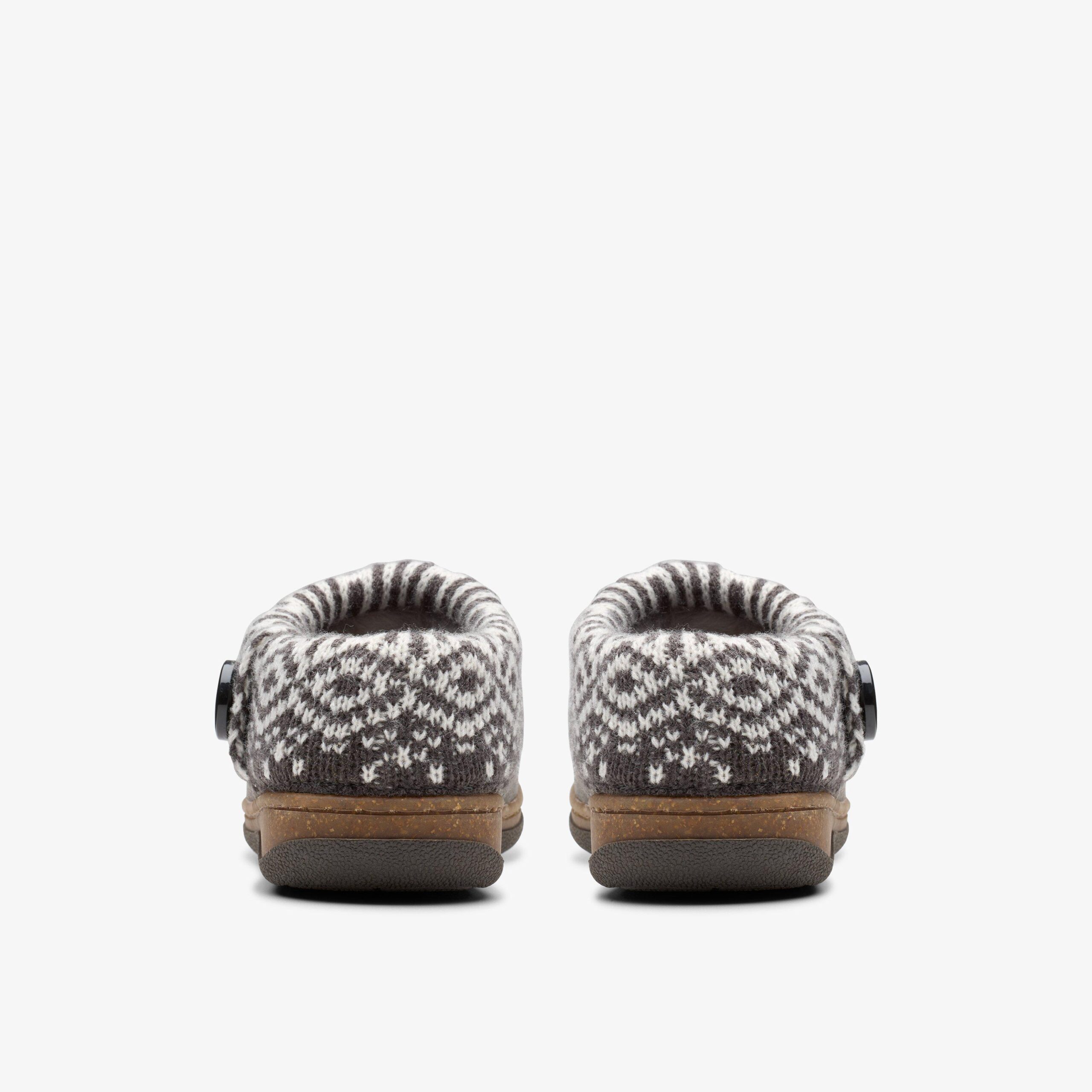 Willowdean Sweater Slippers Dark Grey - Image 5