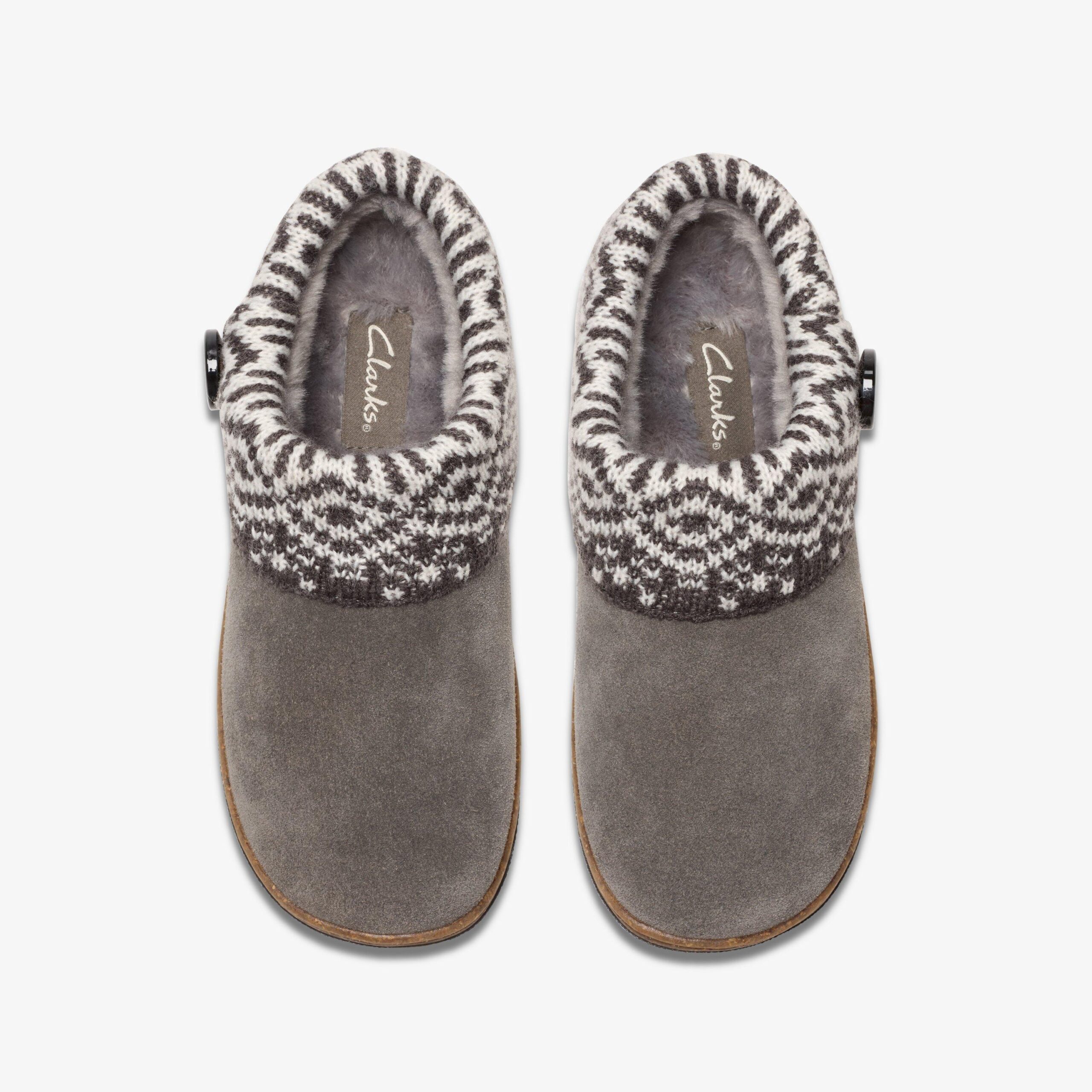 Willowdean Sweater Slippers Dark Grey - Image 6
