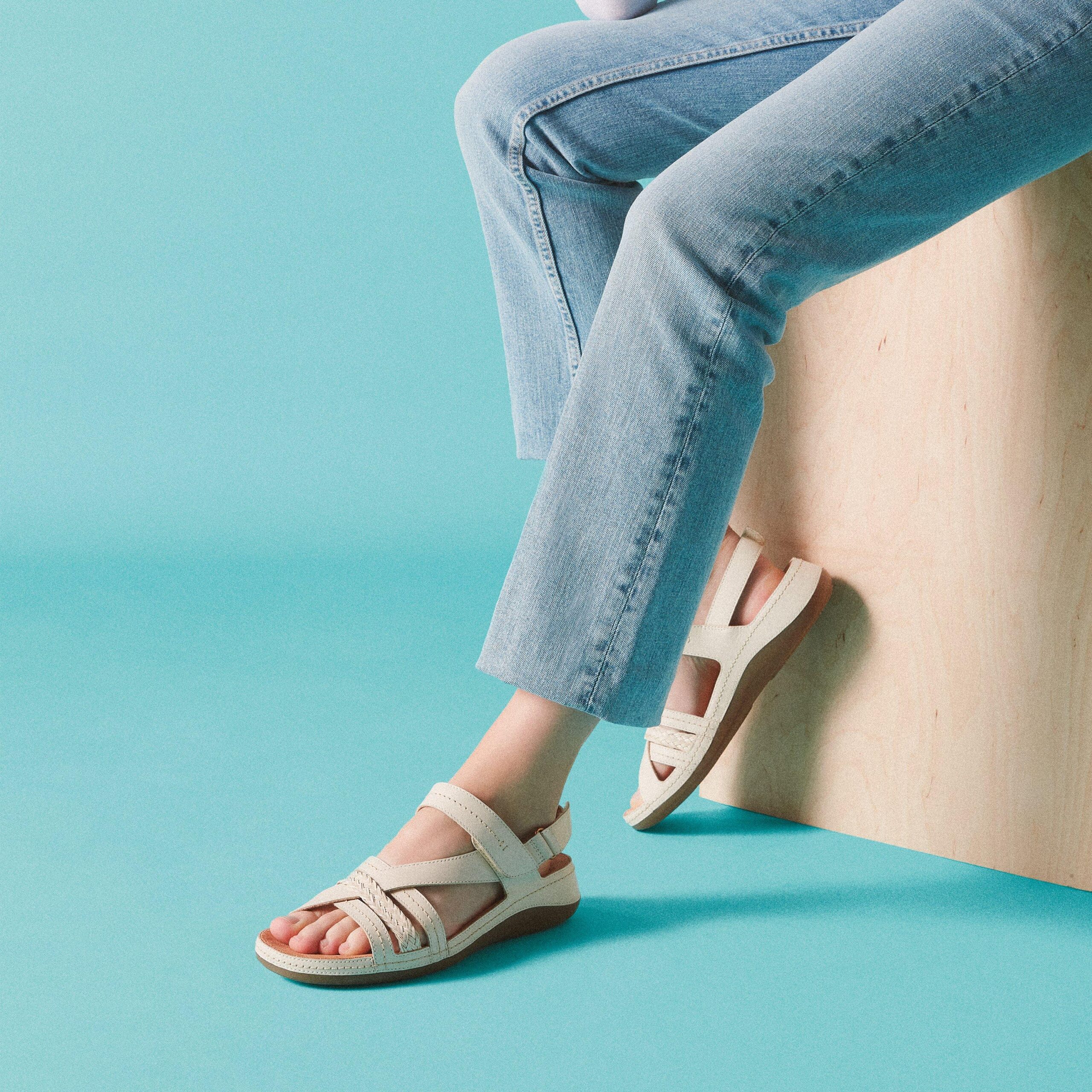Cecily Strap Cream Leather - Image 2