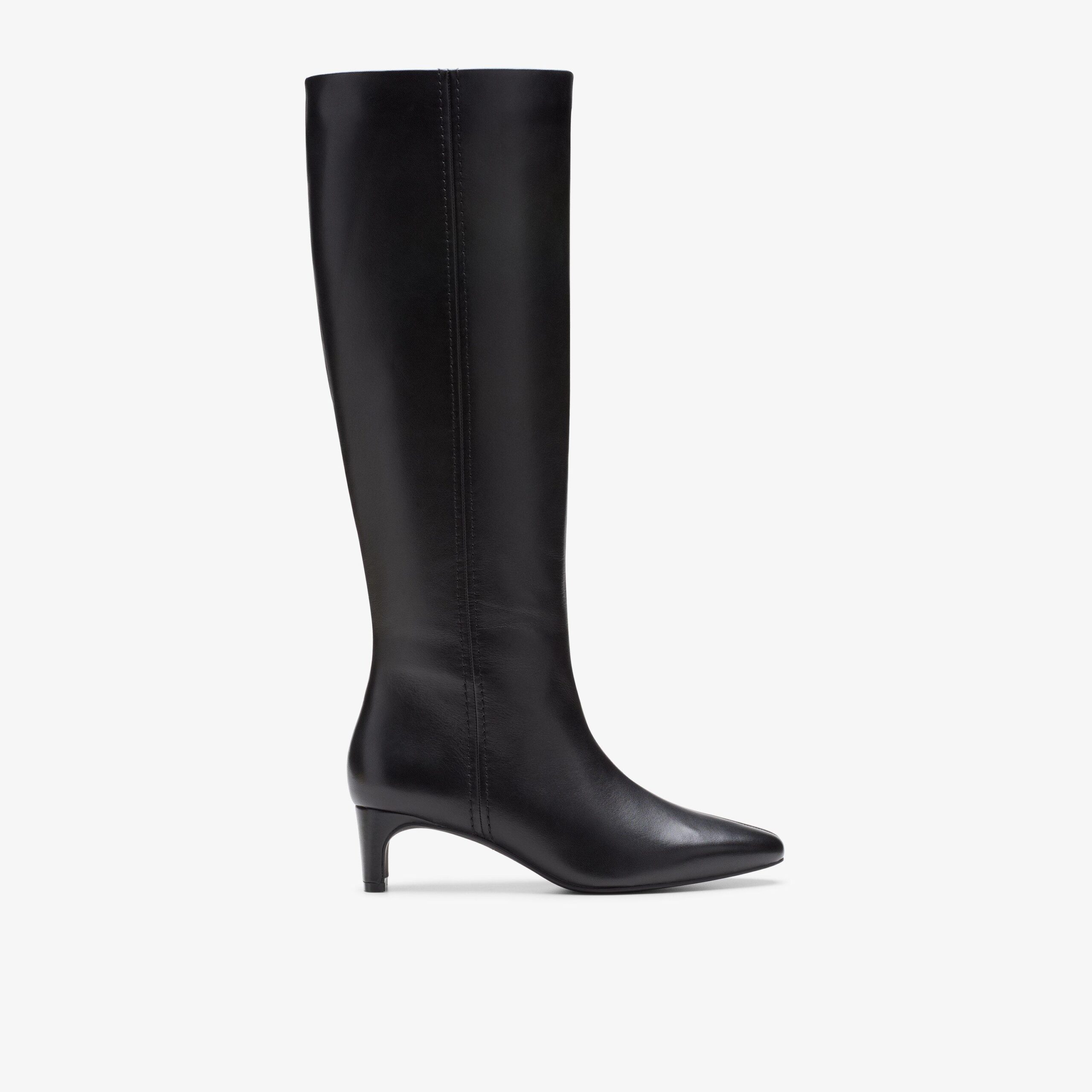 Edina Tall Black Leather