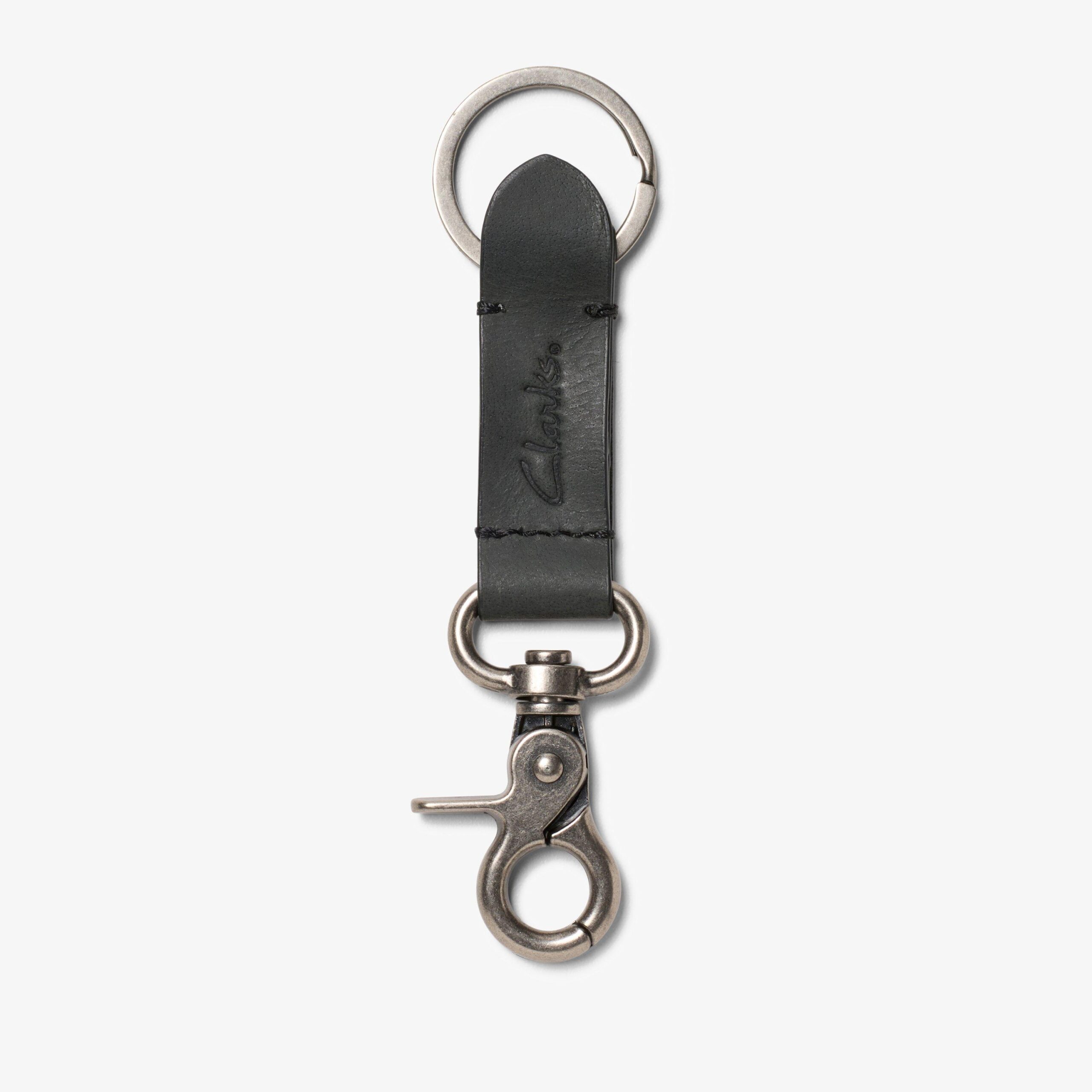 Oiled Leather Key Fob Black