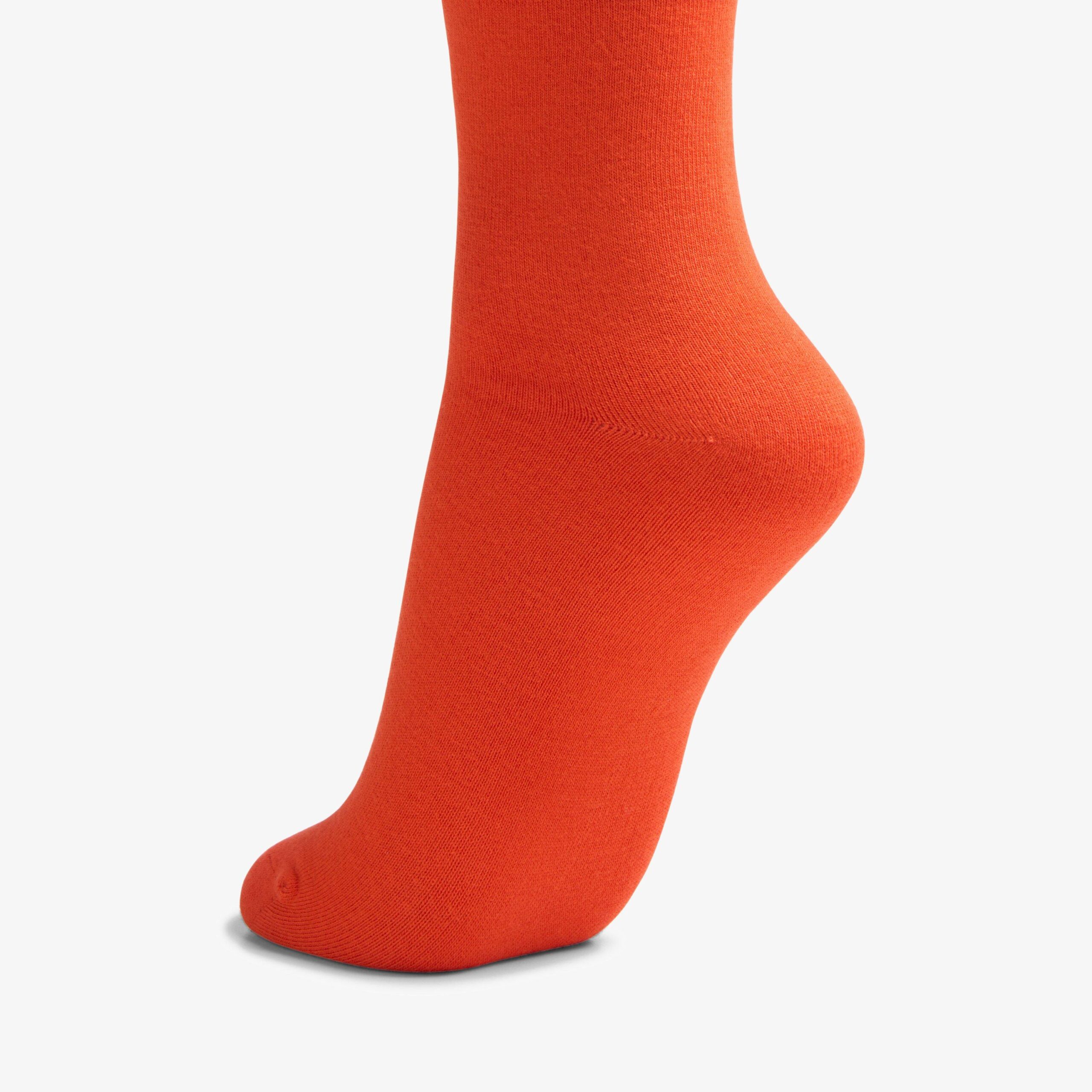 Solid Dress Crew Sock Orange - Image 2
