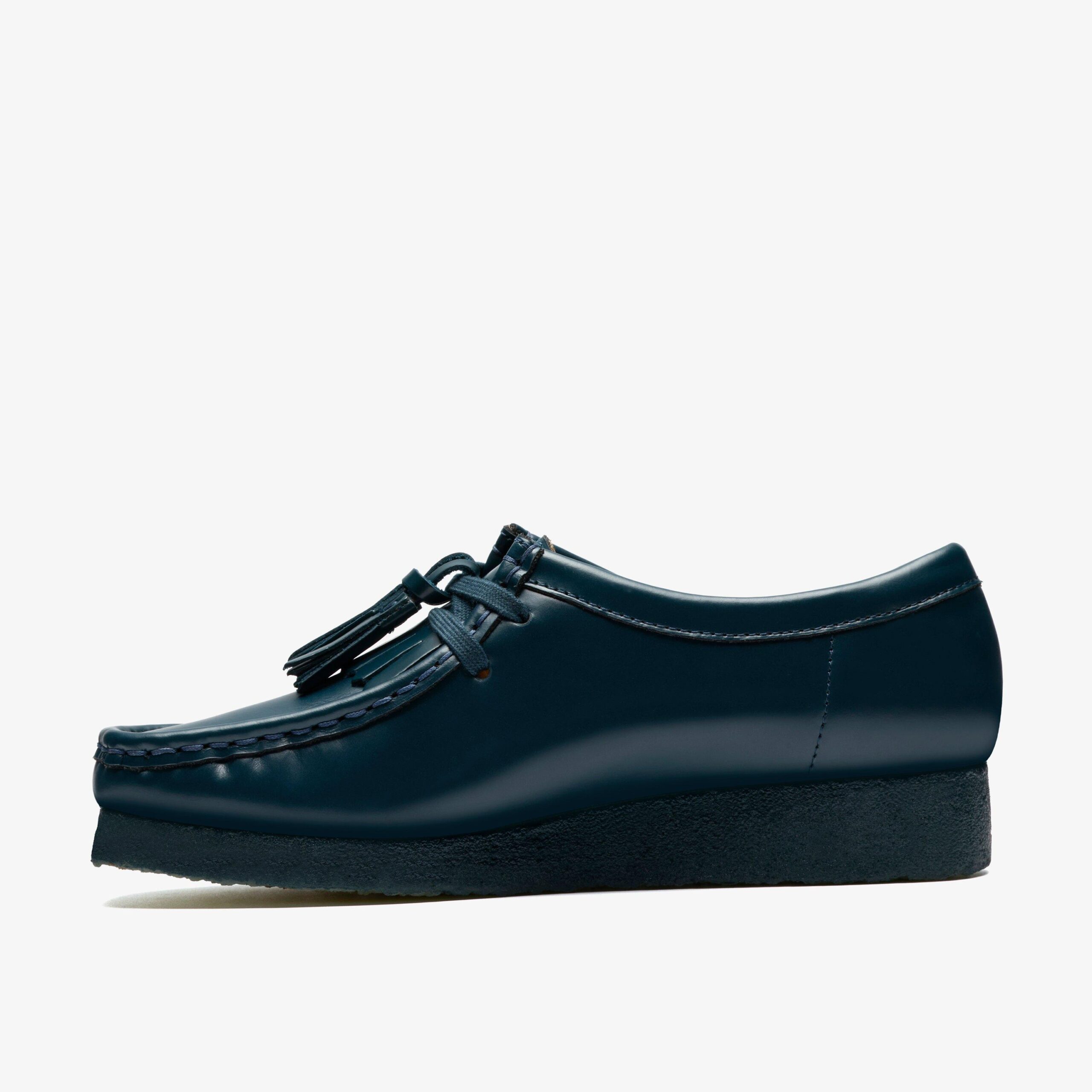 Wallabee Dark Teal Leather - Image 2