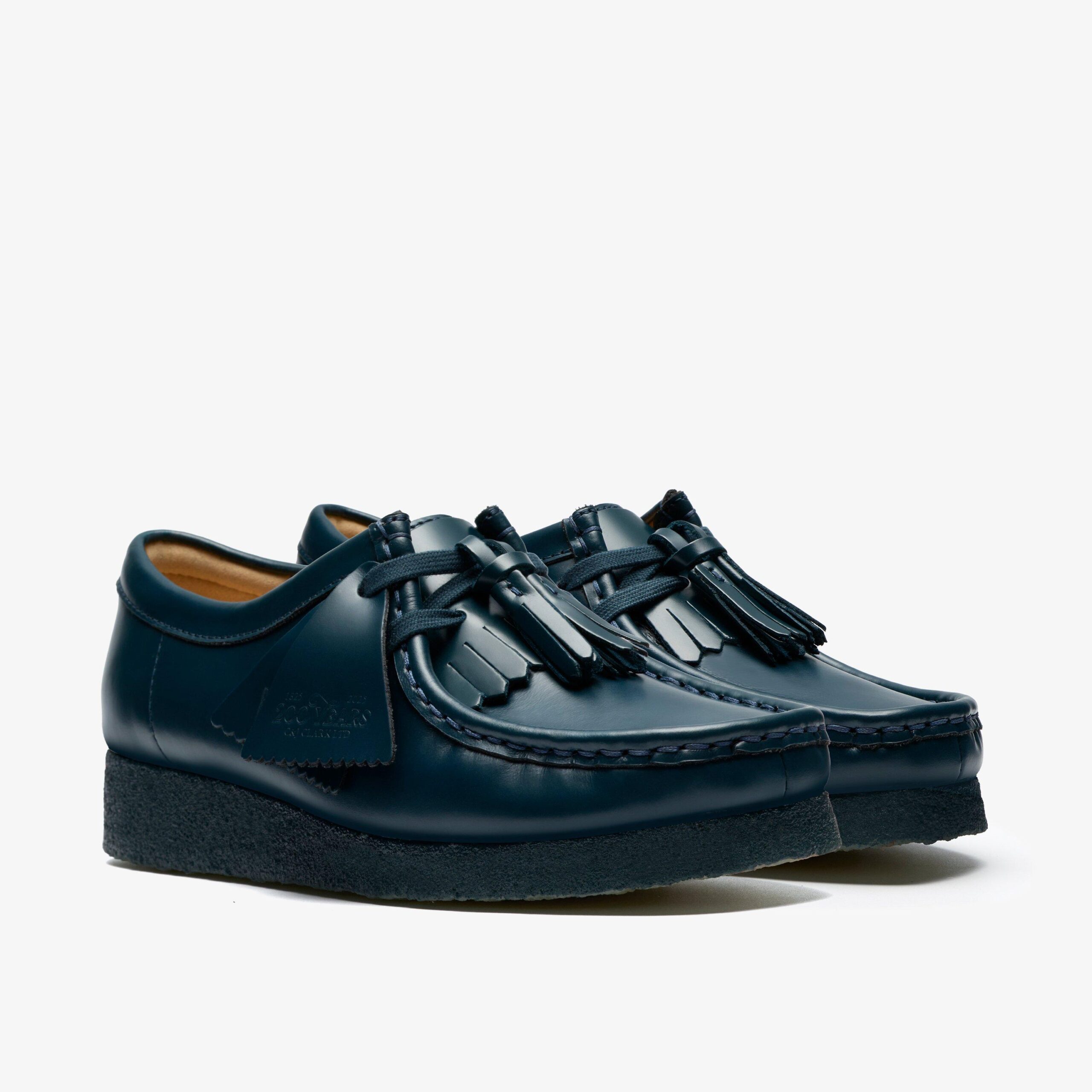 Wallabee Dark Teal Leather - Image 4