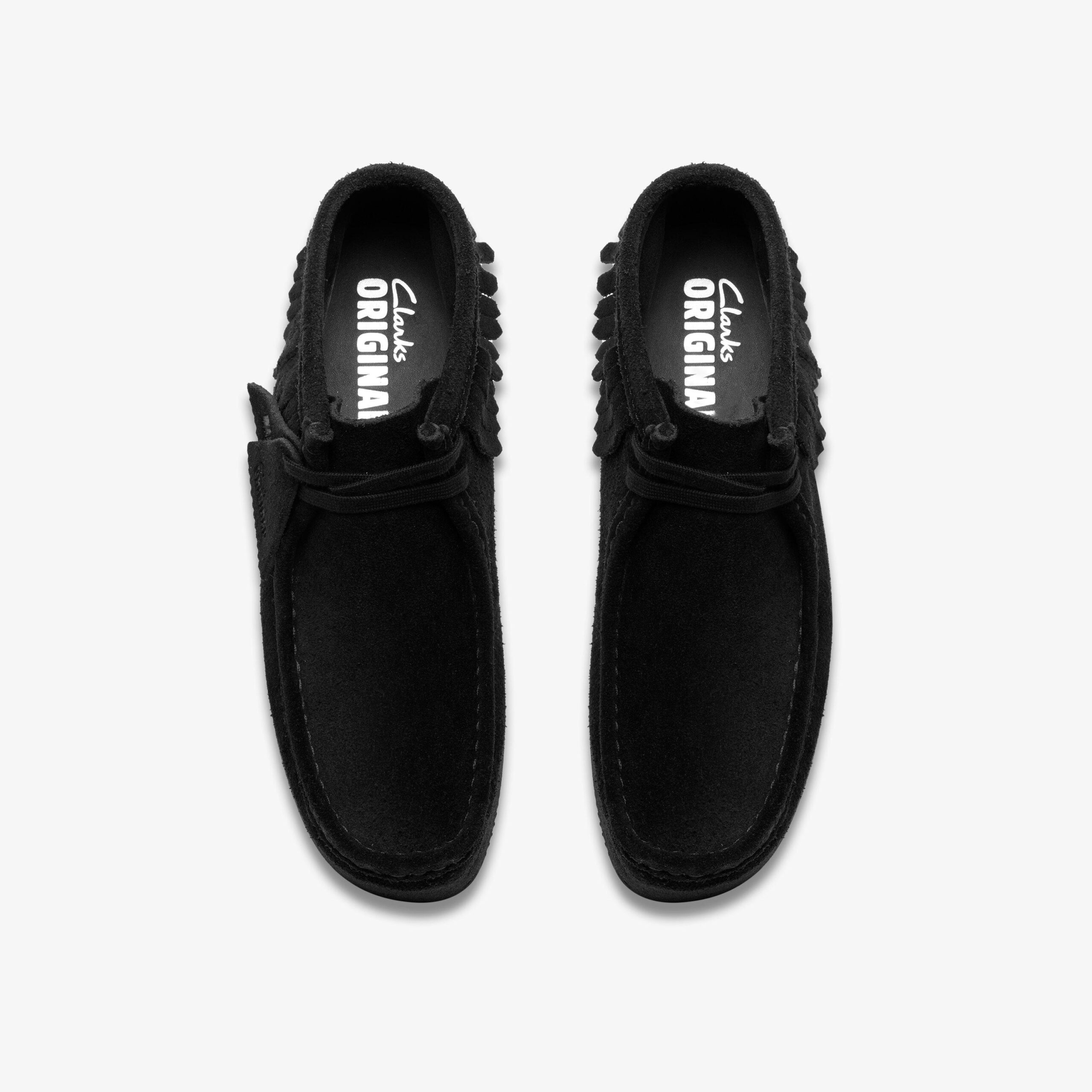 Wallabee Wedge Fringe Black Suede - Image 6