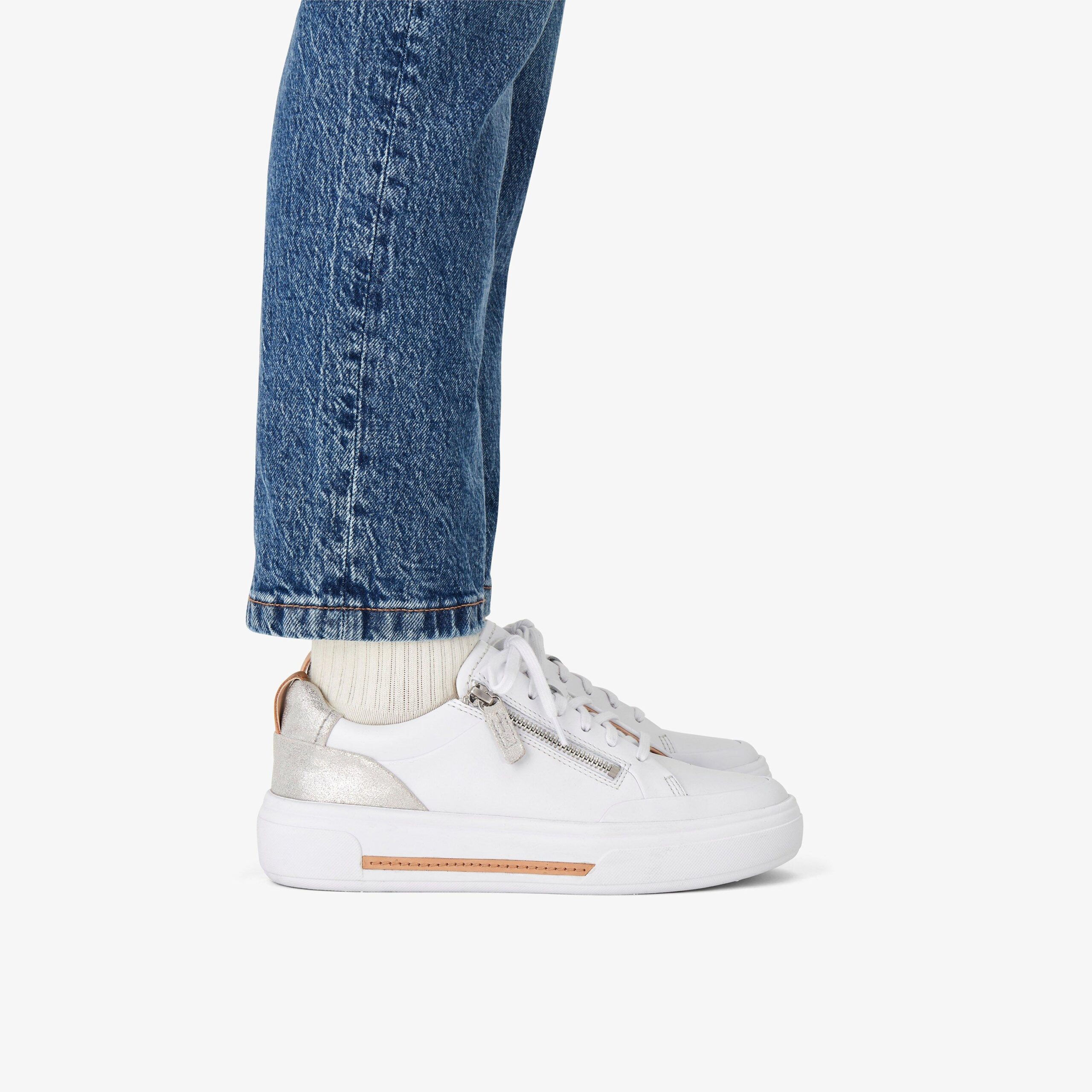 Hollyhock Zip Silver Combination Leather - Image 2