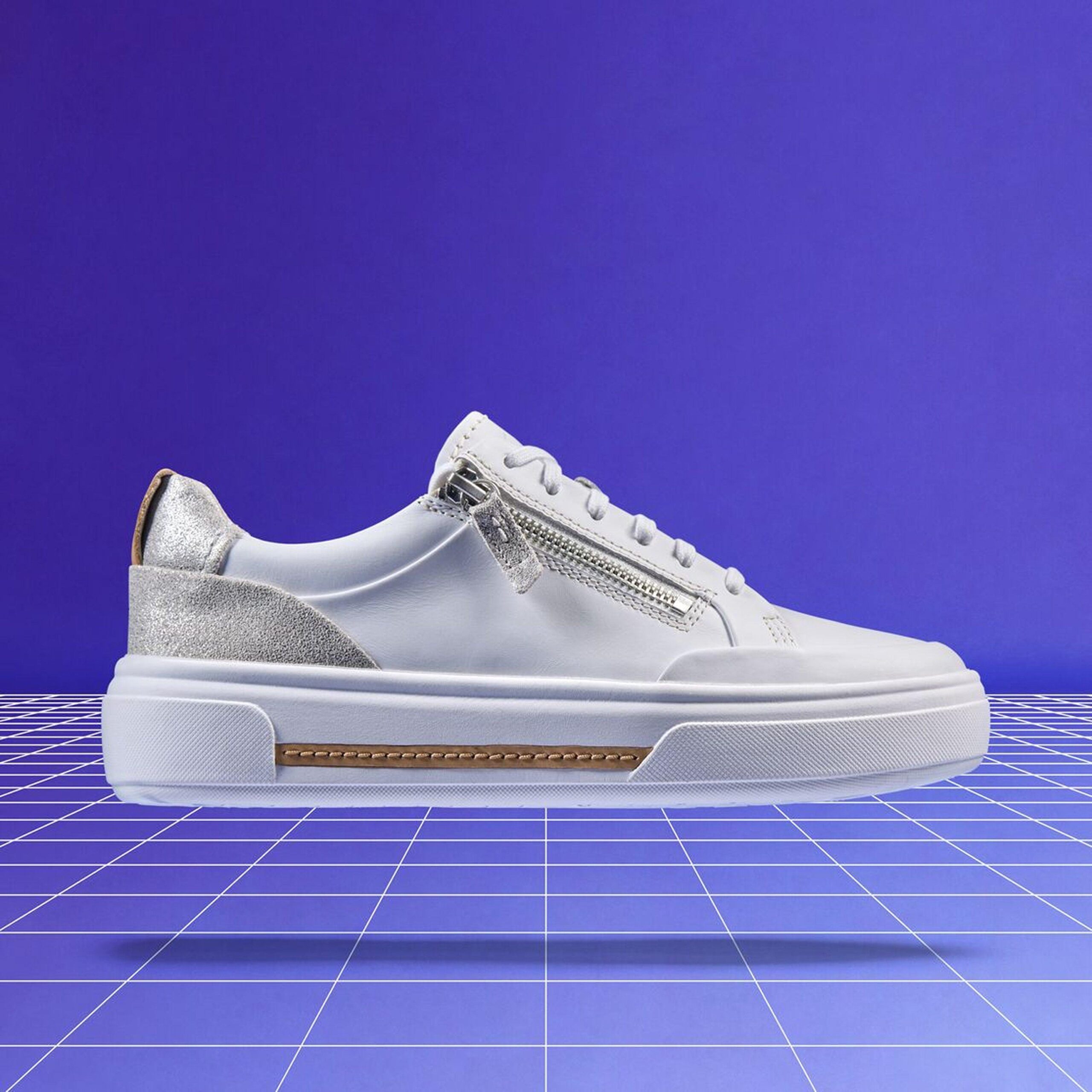 Hollyhock Zip Silver Combination Leather - Image 8