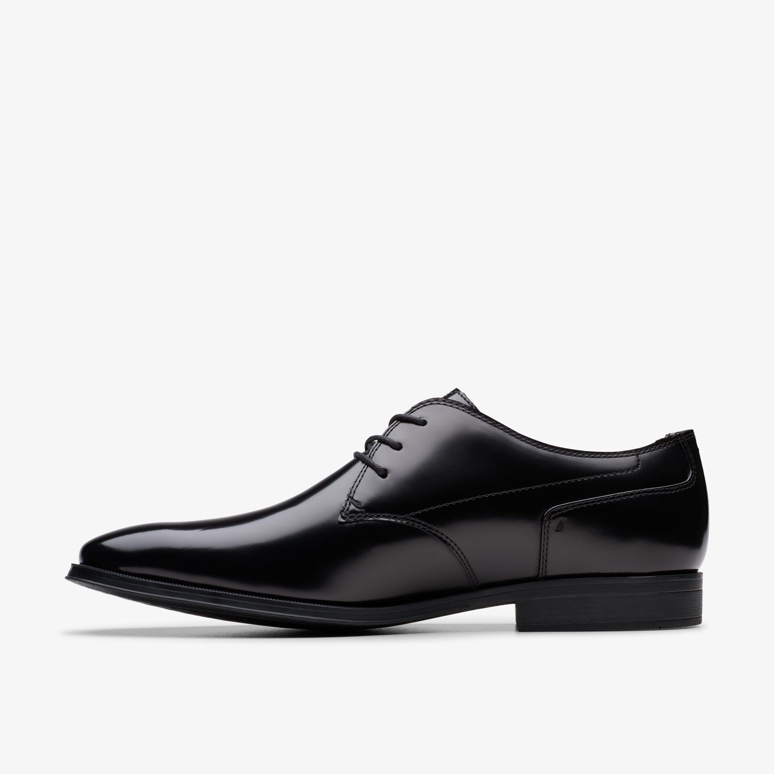 Paulton Lace Black Hi Shine Leather