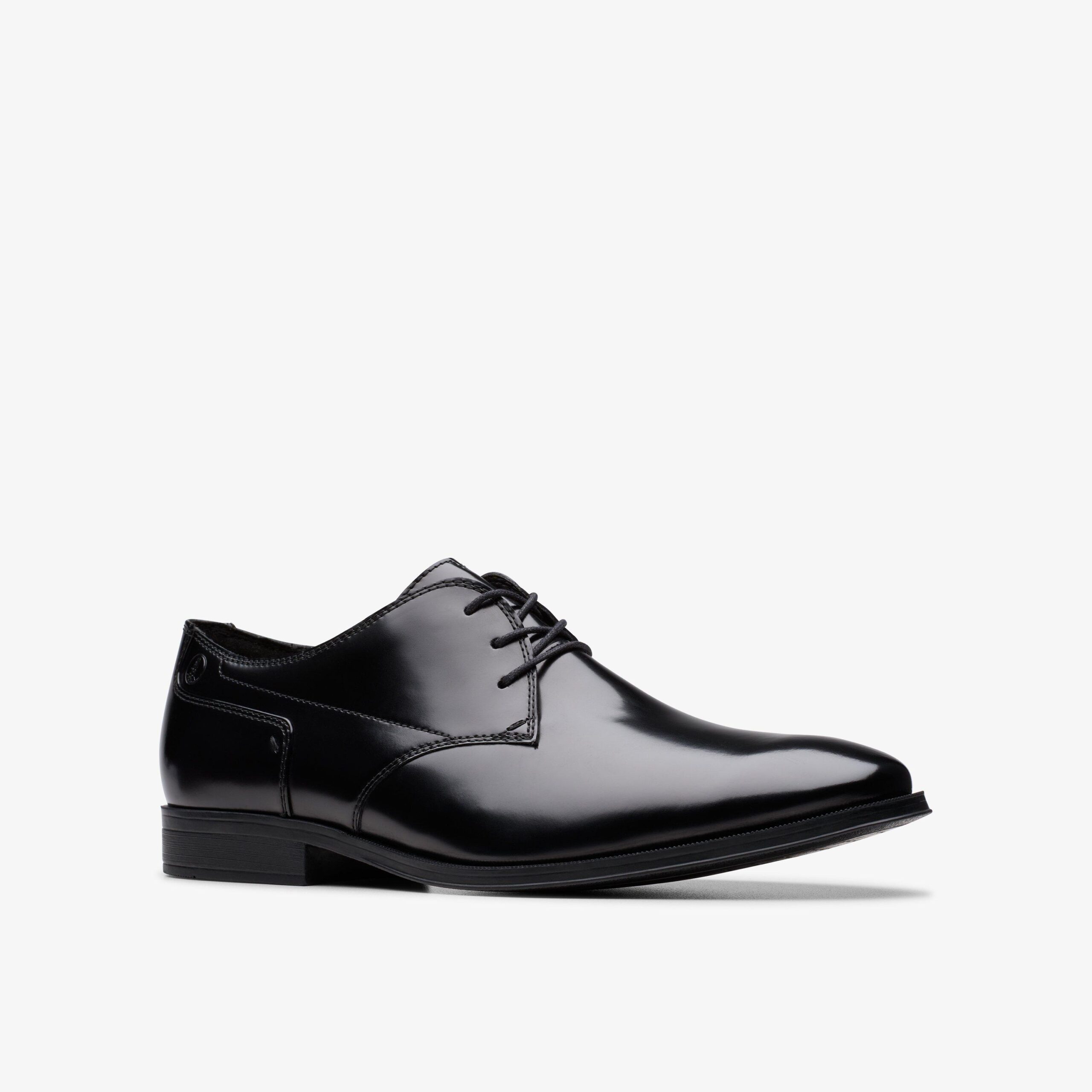 Paulton Lace Black Hi Shine Leather - Image 3