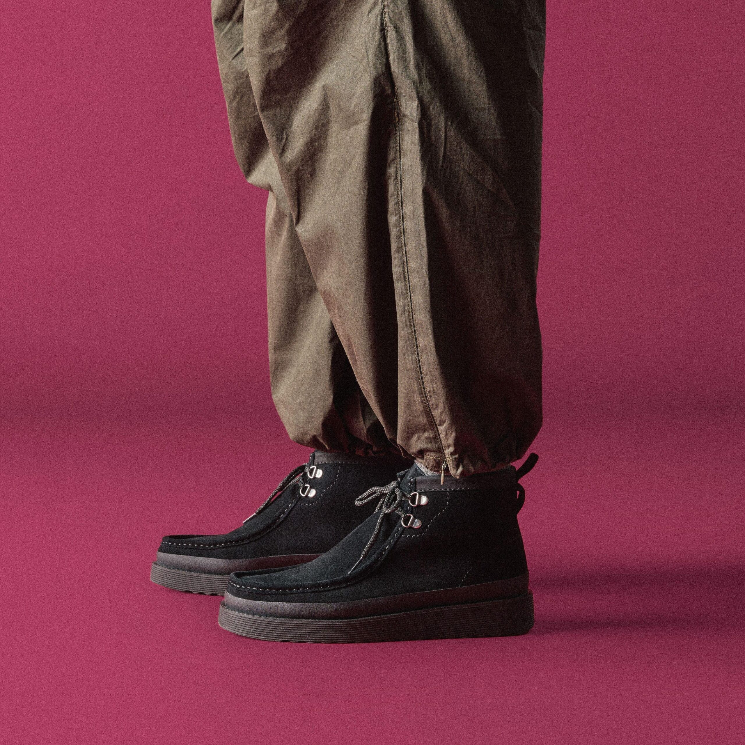 Wallabee FTR2 Hi Black Suede - Image 2