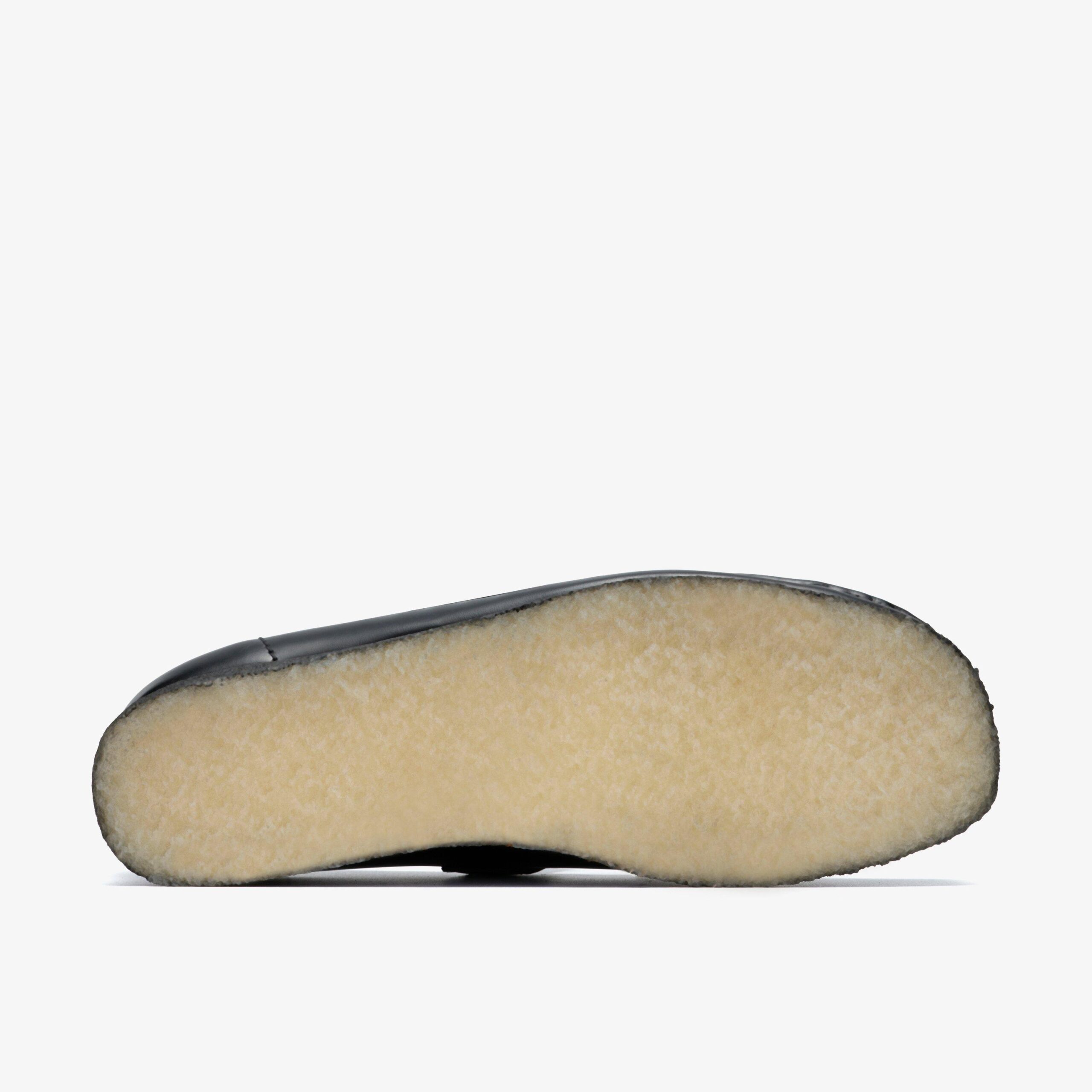 Wallabee T Bar Black Hi Shine Leather - Image 4